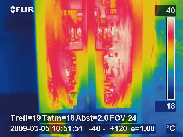 Thermografie mit Infrarot Wärmekameras zur Messung des Wärmeverlustes