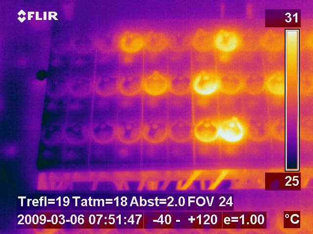 Thermografie zur Aufspürung von Wärmenestern in Serverschränken